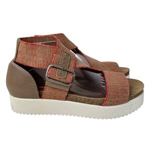 PLDM Palladium Y2K Platform Ankle Strap Sandals Leather Espadrille Wedge EU 40